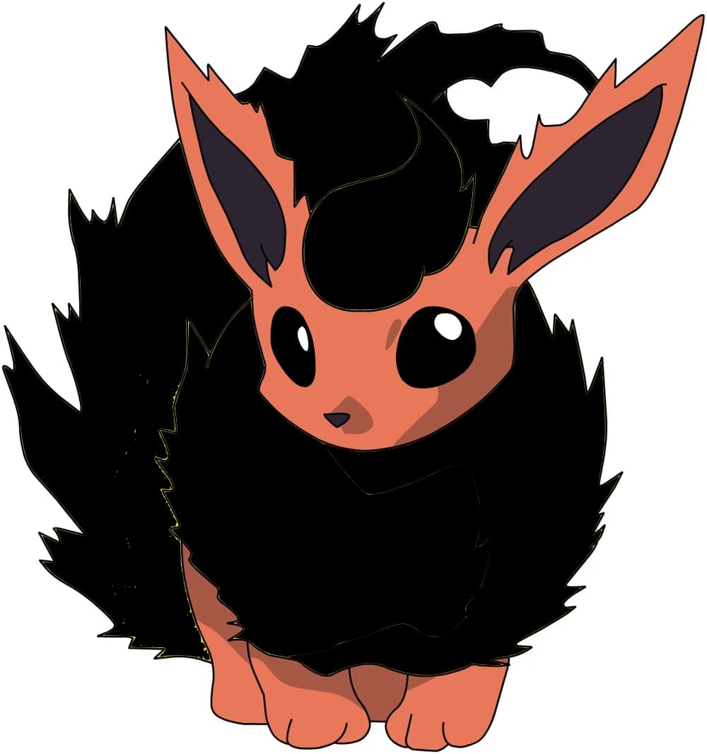 Toon Tone color challenge showing Flareon's Mane from Pokémon (1997)
